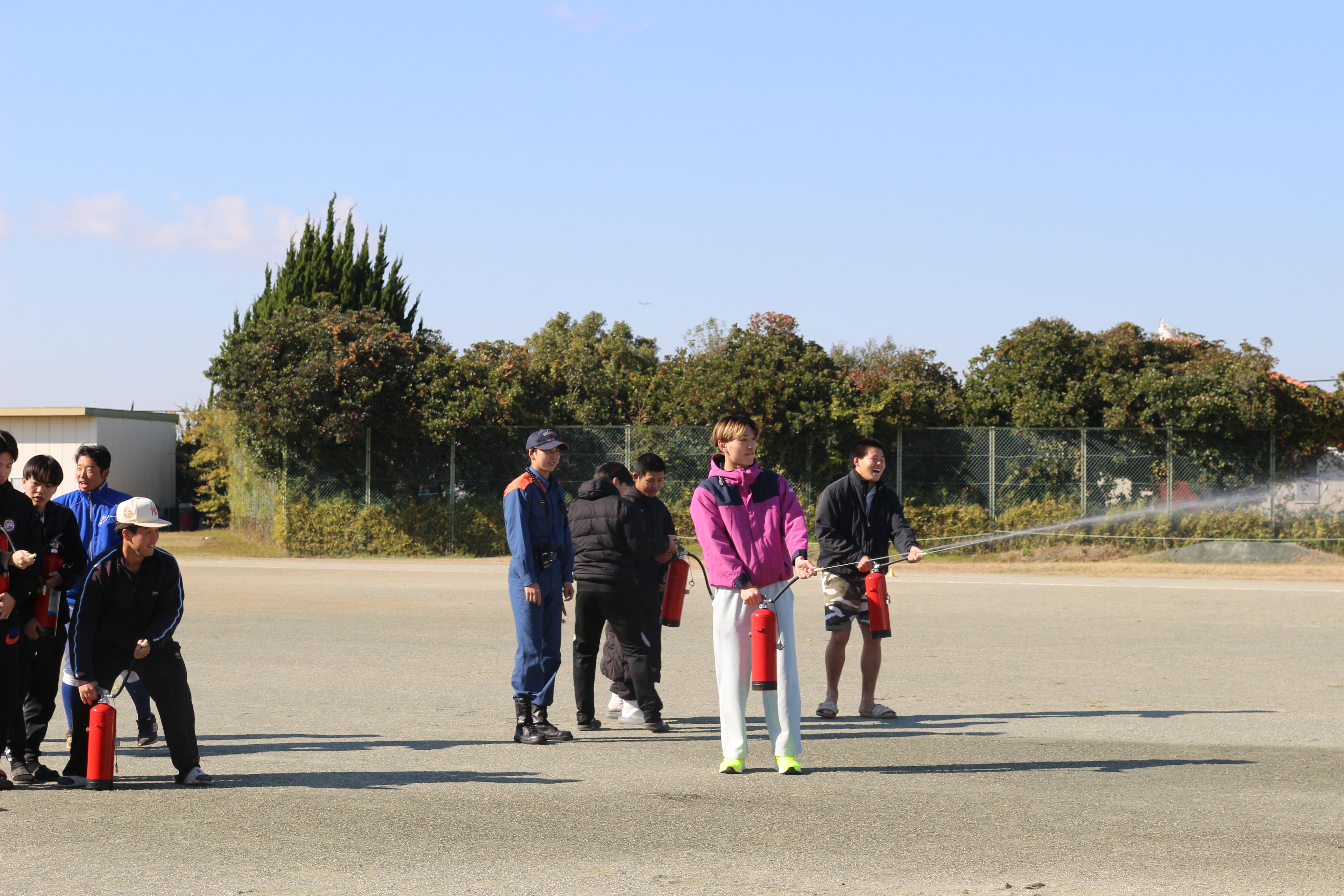 清和大学・清和短大合同で、「自衛消防訓練」を実施しました